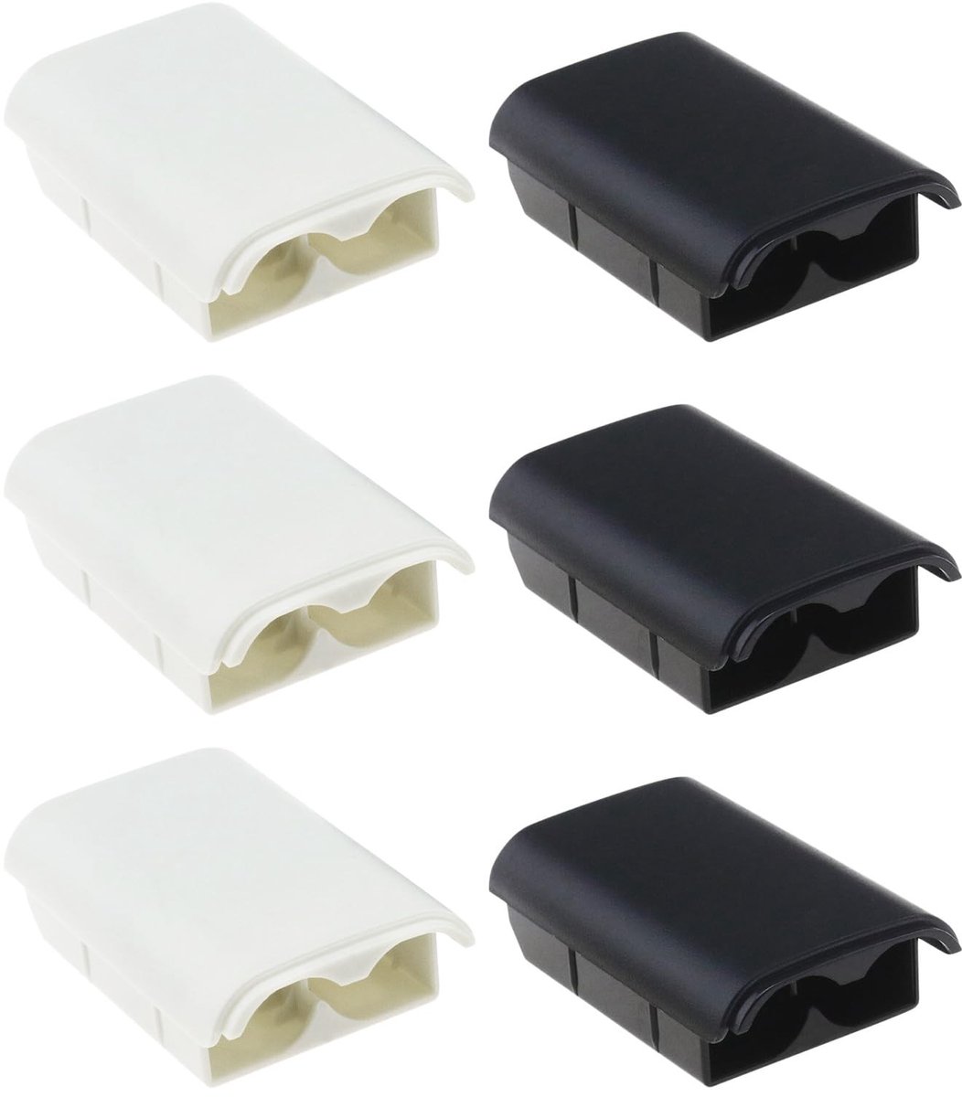Dailygoods - Dailygoody - Batterij Cover Shell - Compatibel met Xbox 360 - Vervangingsset - Zwart en Wit - Duurzaam en hoogwaardig - Geschikt voor Spelconsoles - 6...