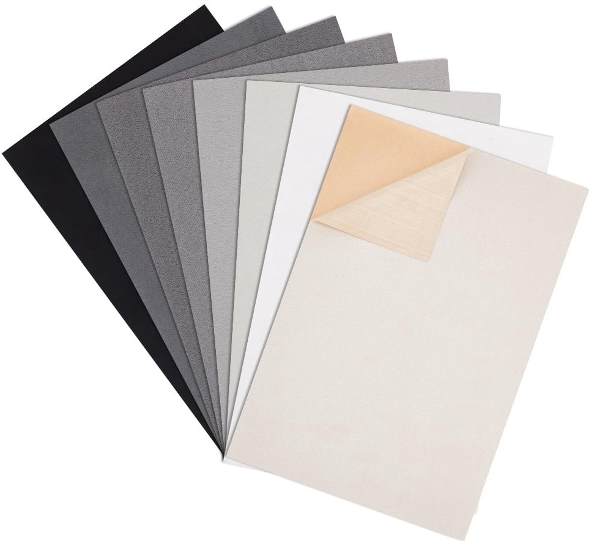 Dailygoods - Zelfklevende Reparatiepleisters in Kunstsuède, Zwart, 8 Stuks