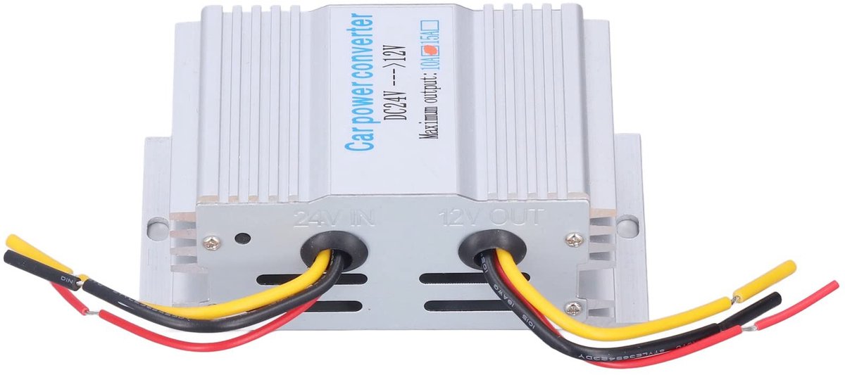 Dailygoods - DC 24V naar DC 12V Spanningsomvormer Adapter 10A 120W