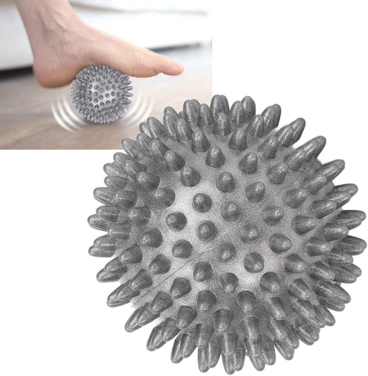 Dailygoods - Dailygoody - Spiermassagebal - Stekelige Massagebal voor Pijnlijke Spieren - Harde Voetmassage - Zelfmassagehulpmiddel - Ontspanning - Geschikt v
