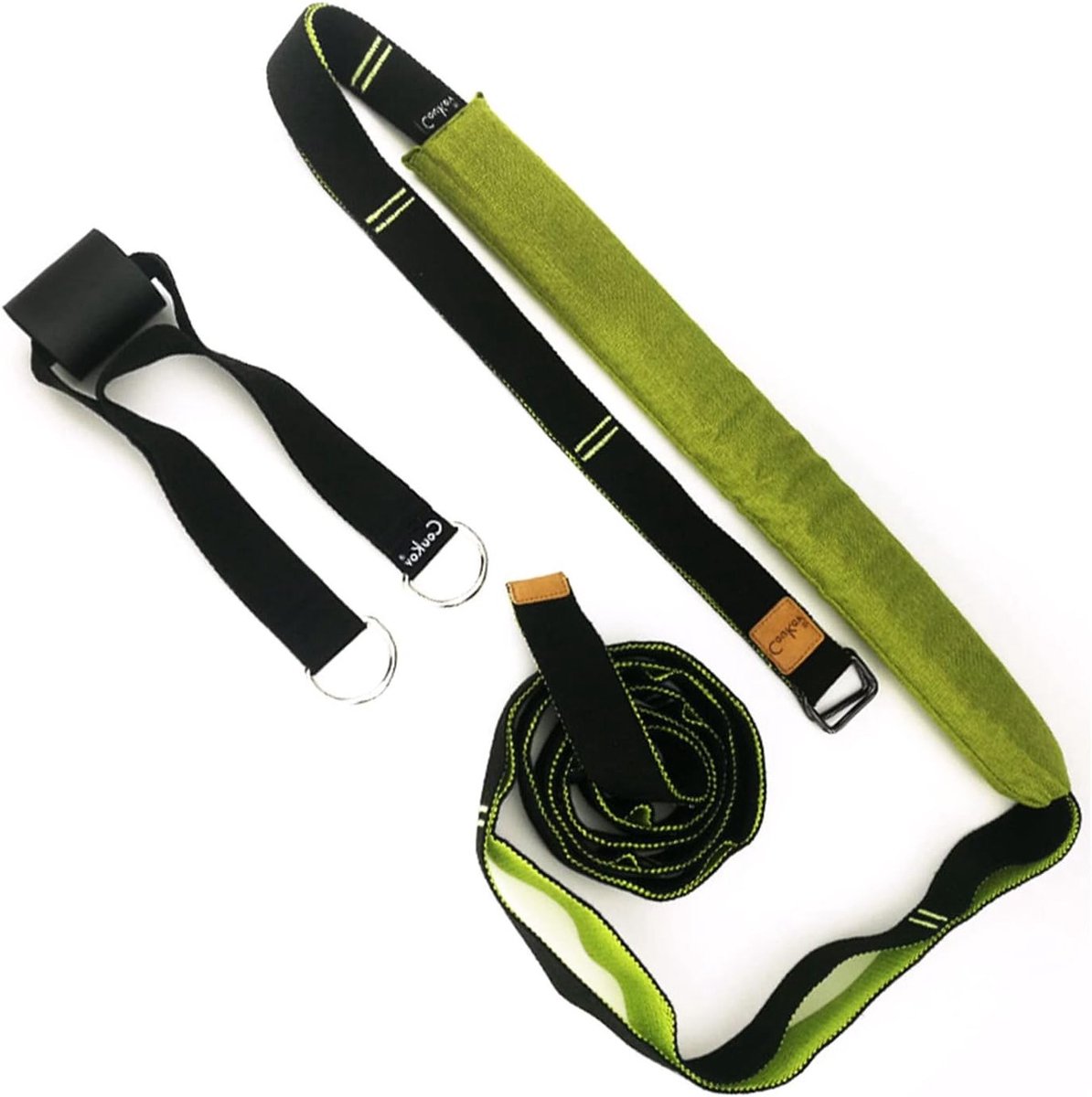 Verstelbare Yoga Fitness Band voor Thuisgebruik, Geschikt voor Diverse Oefeningen en Rugsteun Trainer