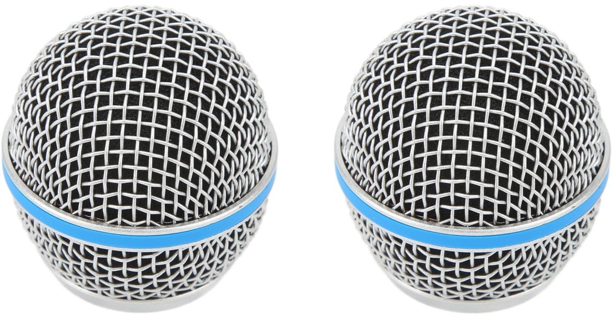 Dailygoods - Premium Roestvrijstalen Microfoonkogelkop Mesh Grill Vervanging