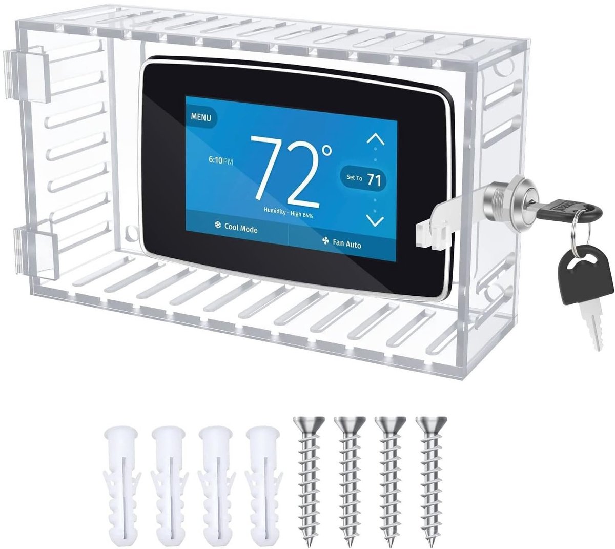 Dailygoods - Universele Thermostaat Beveiligingsdoos met Sleutel