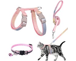 Top 10 kattentuigjes, kattenhalsbanden en riemen 2026: Dailygoods verstelbaar kattenharnas met riem roze