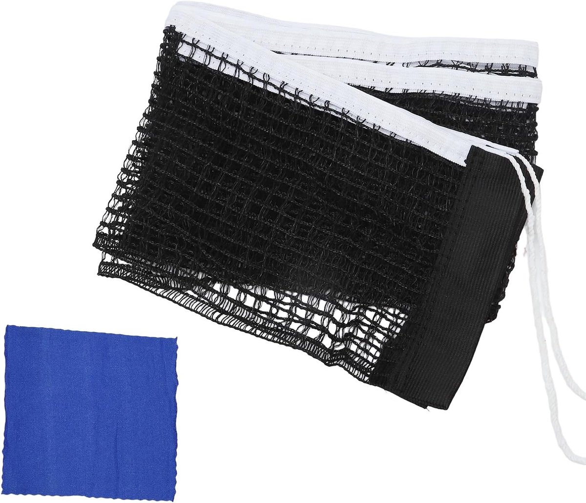 Tafeltennisnet van nylon, vervangend net voor binnen en buiten, 170 cm, inclusief blauwe doek, ideaal voor tafeltennistafels