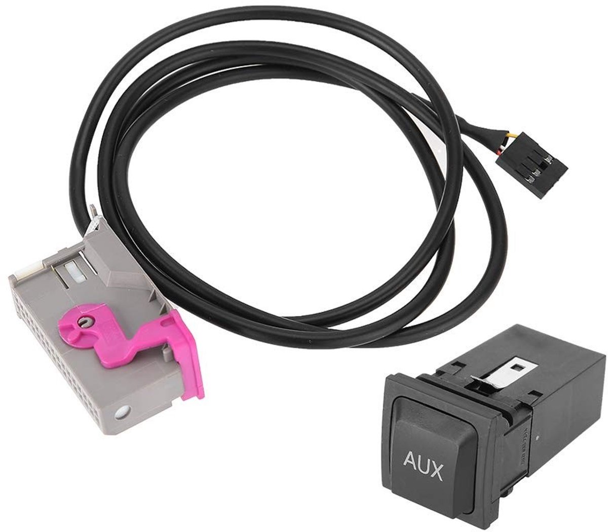 Dailygoods - Dailygoody - AUX-ingangskabel - Slijtvaste PVC-kunststof - Eenvoudige aansluiting - Bluetooth-audio-ontvanger - Geschikt voor auto - 10 x 10 x 10 cm