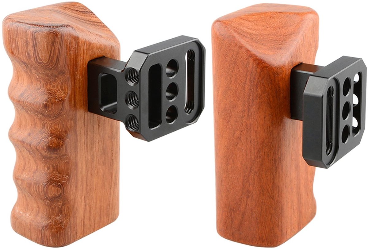 Dailygoody - Houten Handvatten voor Panasonic Camera GH Serie - Ergonomisch ontwerp - Compatibel met DV video kooi - Ideaal voor videoproductie -