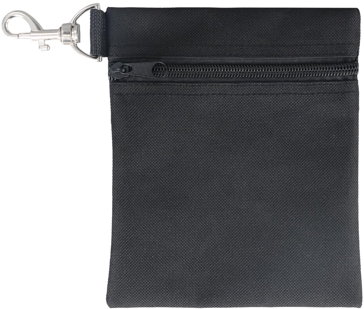 Dailygoody - Golf Tee Pouch - Golf Accessoire Handtas - Essentiële Houder - Zwart - Golfbal Opberghouder - Perfect voor Golf Liefhebbers - Compact en