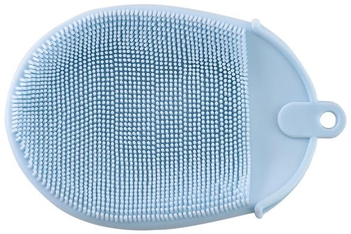 Dailygoods - Dailygoody - Douchespons - Siliconen Scrubborstel - Hygiënisch en Duurzaam - 9,3 x 5,7 cm - Body Scrubhandschoen - Geschikt voor Alle Huidtypes - Unisex
