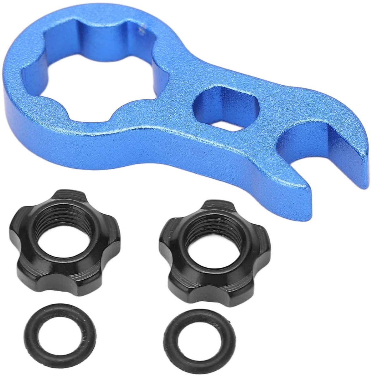 Dailygoods - Dailygoody - Fietsventielmoer - Aluminium Binnenbandventielmoeren - Hoogwaardige Sterkte - Zwart - Vacuümbandventielmoeren - Ideaal voor Berg- en Wegf..