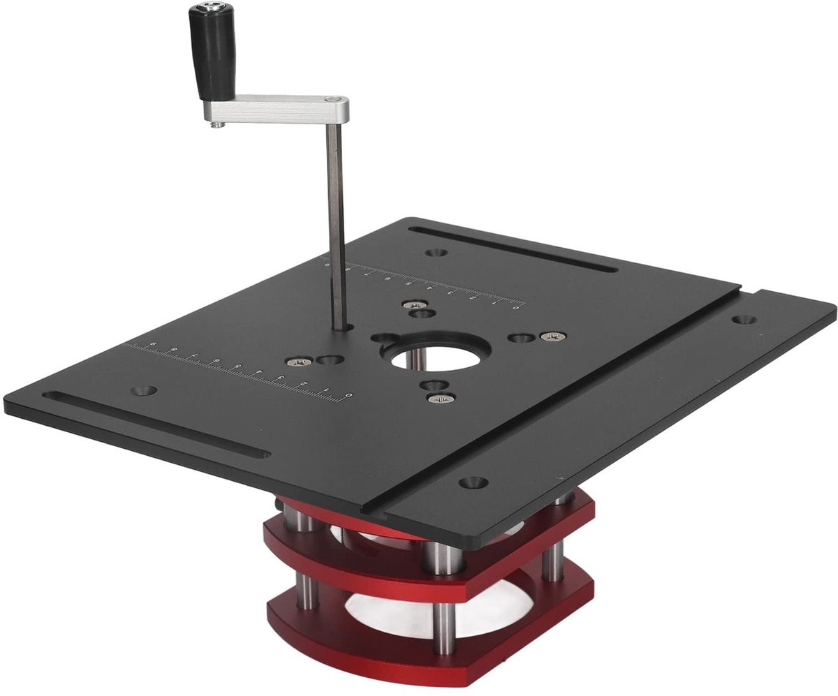 Dailygoods - Dailygoody - Routerlift - Houtbewerking - Hoogteverstelling - Zwart - Aluminiumlegering - Handmatige hefrouterlift - Geschikt voor hobbyisten - Zwart