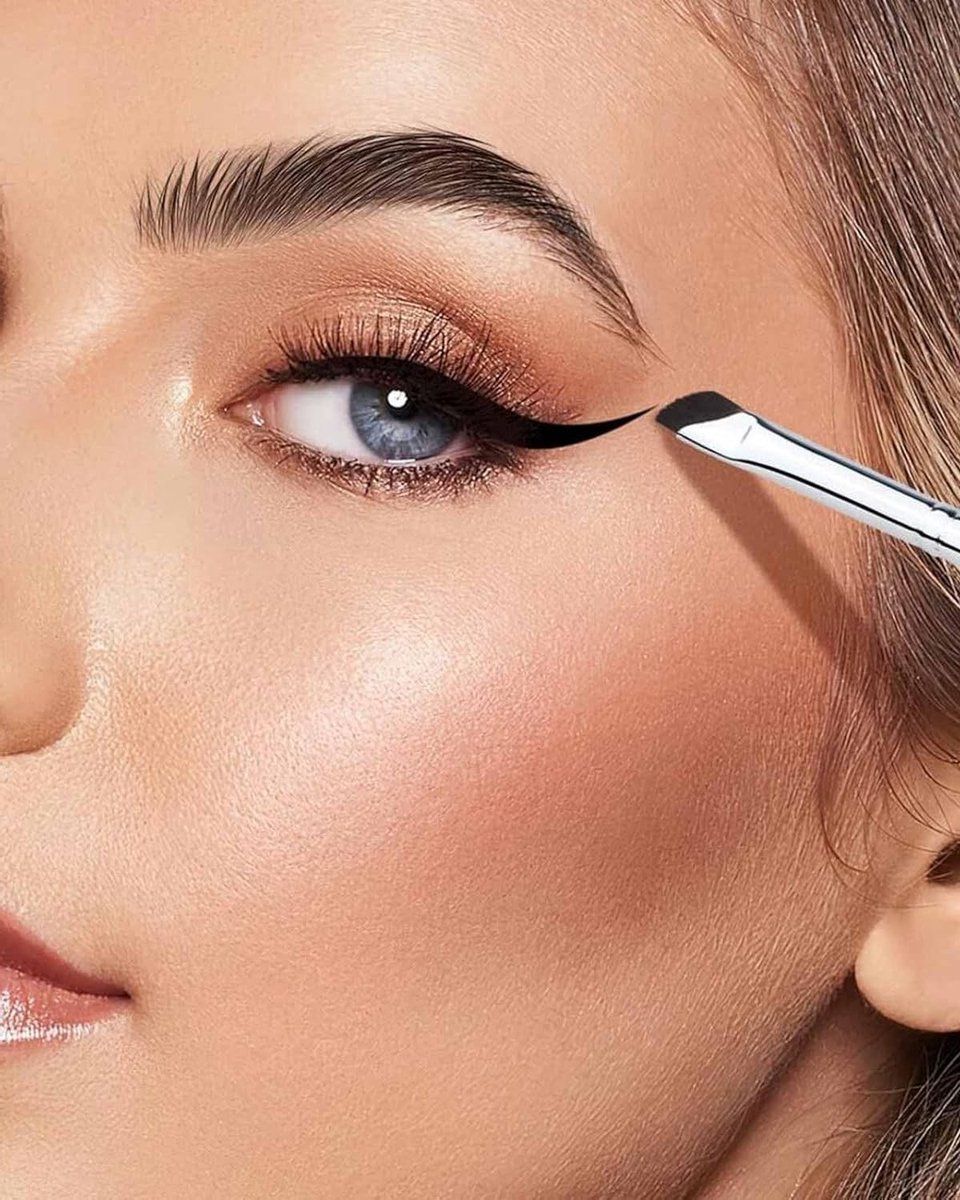 Fijne Eyeliner Kwast voor Precisie, Gel Liner en Winged Makeup, Ideaal voor Oogschaduw en Wenkbrauwen