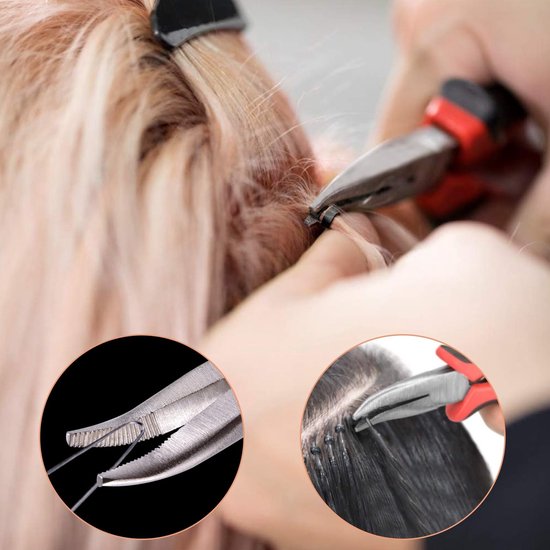 Dailygoods - Dailygoody - Micro ring needle pliers - Professionele haarverlengingstangen - Voor bevestigen en verwijderen - Duurzaam gereedschap - Precisie en gebr... van Dailygoods — afbeelding 3