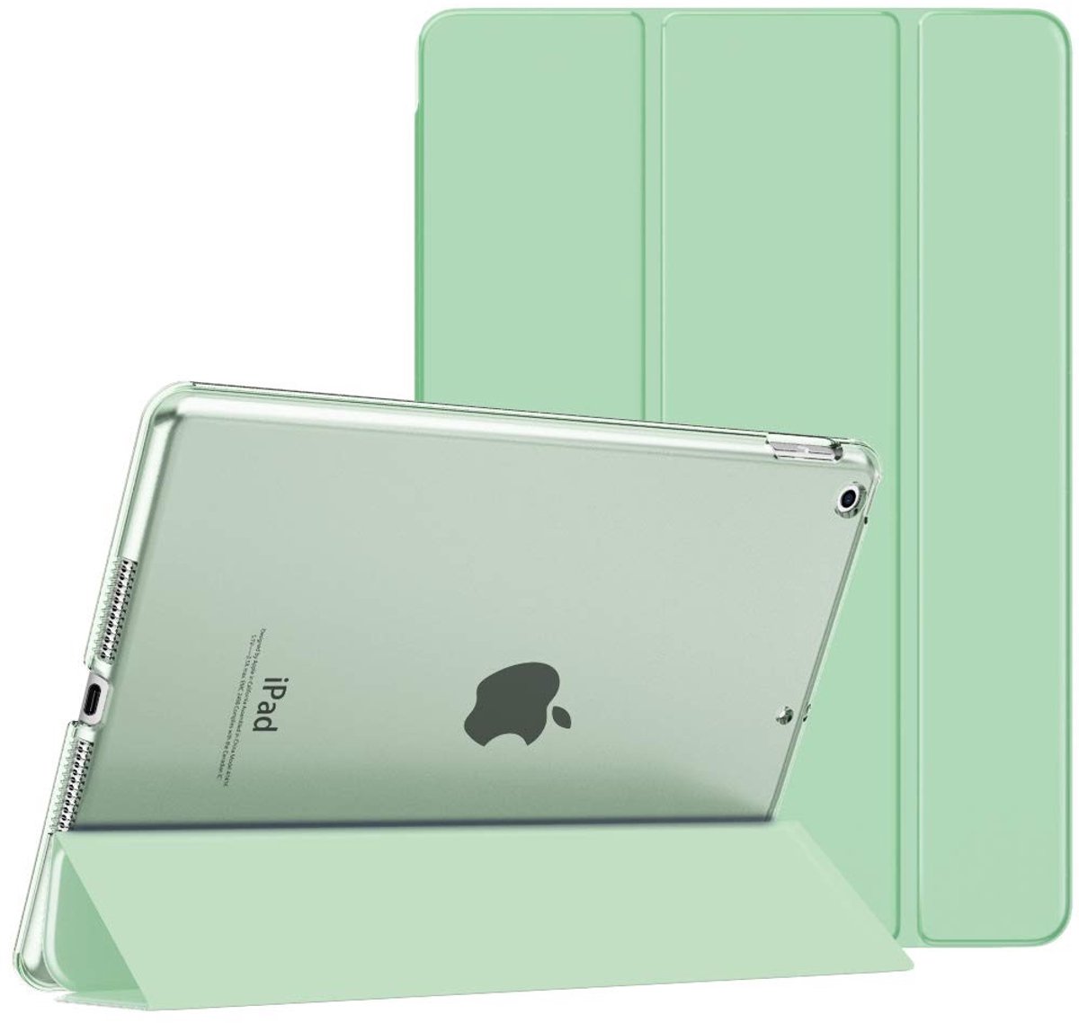 Dailygoods - Dailygoody - iPad Hoes - Slimme Smart Shell - Translucent Back Protector - Groen - Auto Wake/Sleep - Geschikt voor iPad 9/8/7 - Case voor iPad 10.2