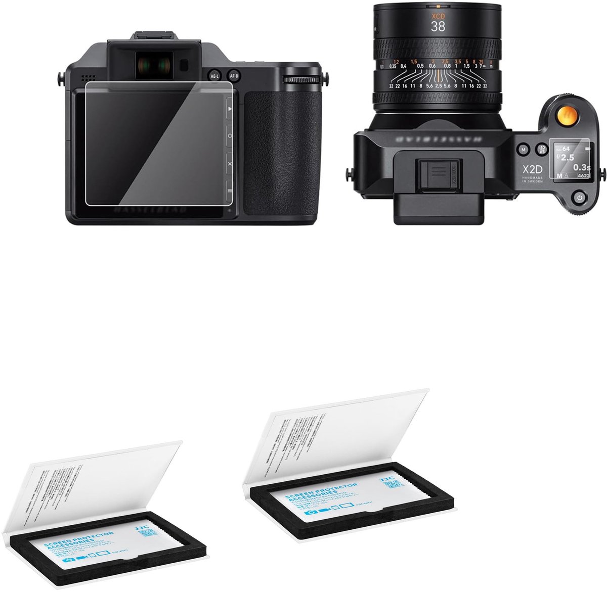 Dailygoods - Dailygoody - Gehard Glas Screen Protectors - Ultradunne HD - Onbreekbaar - Anti-Bubble - Geschikt voor Hasselblad X2D II 100C - 2+4 Pack