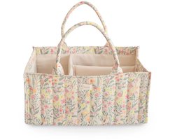 Mushie Diaper Caddy Draagbare Luier Organizer Pastel Blooms