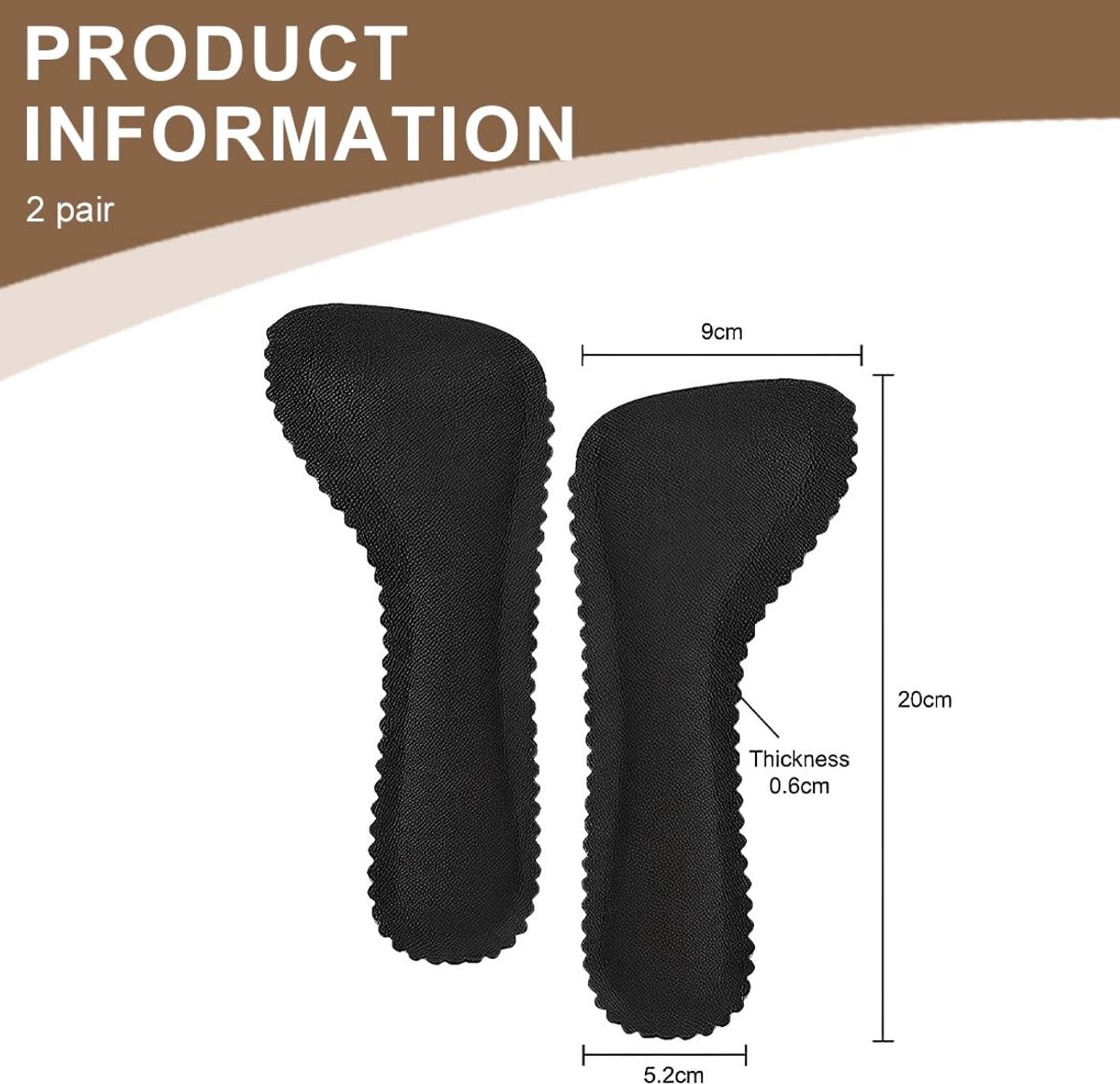 Allecto - Zelfklevende Zolen - Ademend en Antislip - 2 Paar - Comfortabel en Ondersteunend - Schoeisel - Voor Dames en Heren - Zwart of Wit