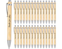 Allecto - Houten balpennen - Afscheidscadeau - Elegant design - Bedrukte balpen - Dank voor alles - Geschikt voor leraren en medewerkers