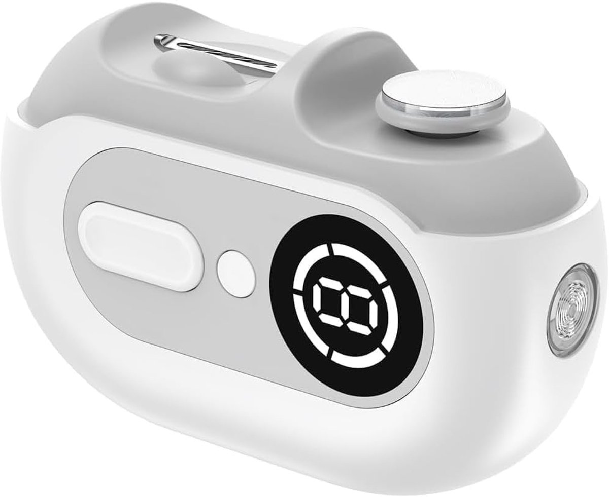 Elektrische Nagelknipper 4 in 1 - Automatische Nageltrimmer en Polijster - Nagelfrees - Nagelvijl - LED Licht - USB Oplaadbaar - 2 Snelheden - Met Opvangbakje - Electric Anti-splash Nail Clippers - Voor alle leeftijden