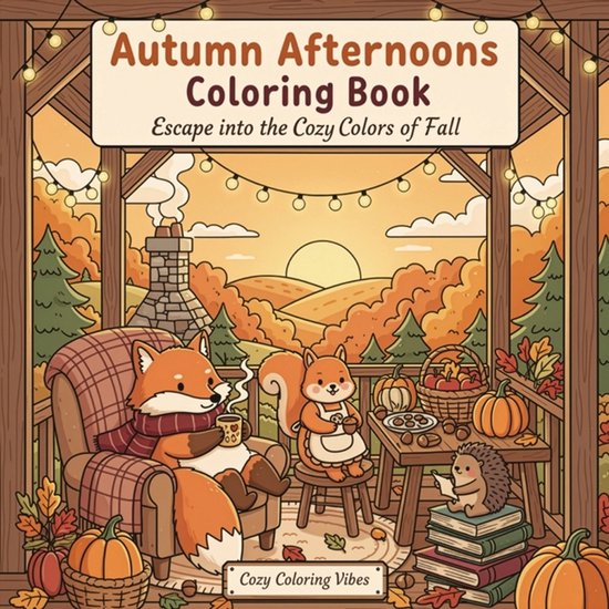 Cozy Fuzzy Hygge Friends Coloring Books- Autumn Afternoons C ... - cover