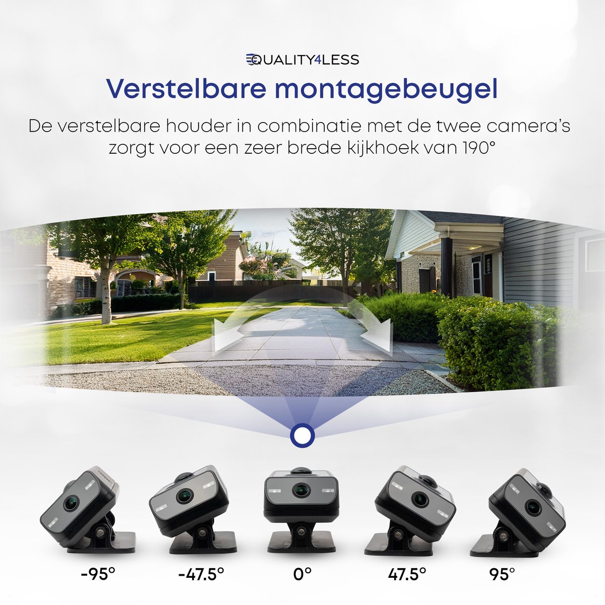 Quality4Less™ - Slimme Video Deurbel met dubbele camera - 2K Ultra HD - Werkt draadloos & bedraad - Wifi deurbel - Zonder abonnement - Incl. draadloze gong en 32GB SD-Kaart - (T-ring geluid) - Zwart – foto 7