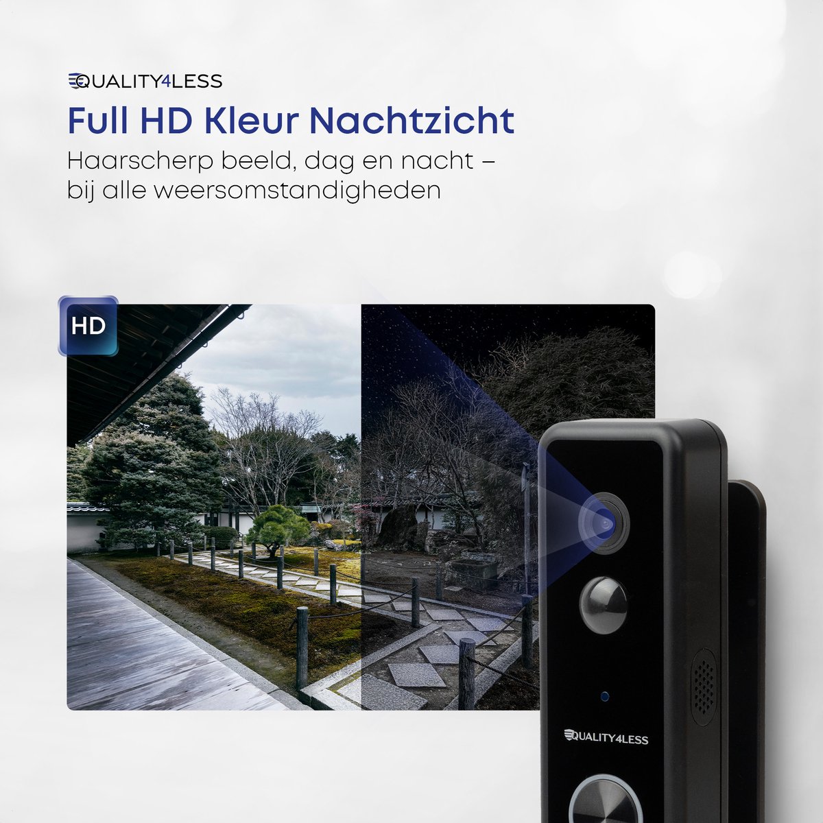 Quality4Less Slimme Video Deurbel met Dubbele Camera 2K Ultra HD - afbeelding 2
