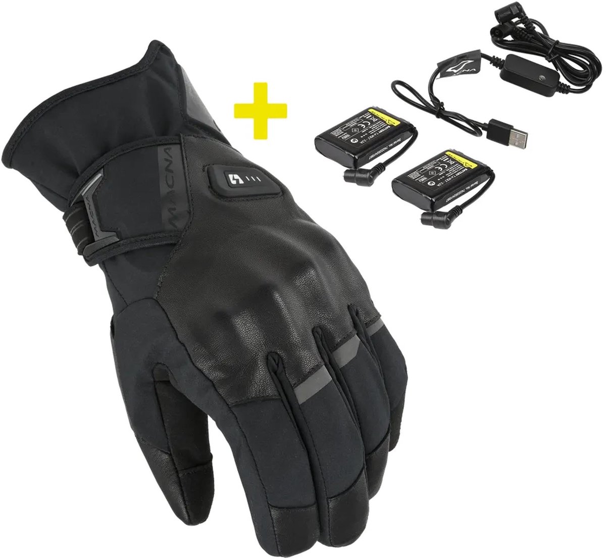 Macna Era 2.0 RTX Kit waterdichte verwarmbare winterdames motorhandschoenen + 7,4V / 2,2A batterijen en oplader -