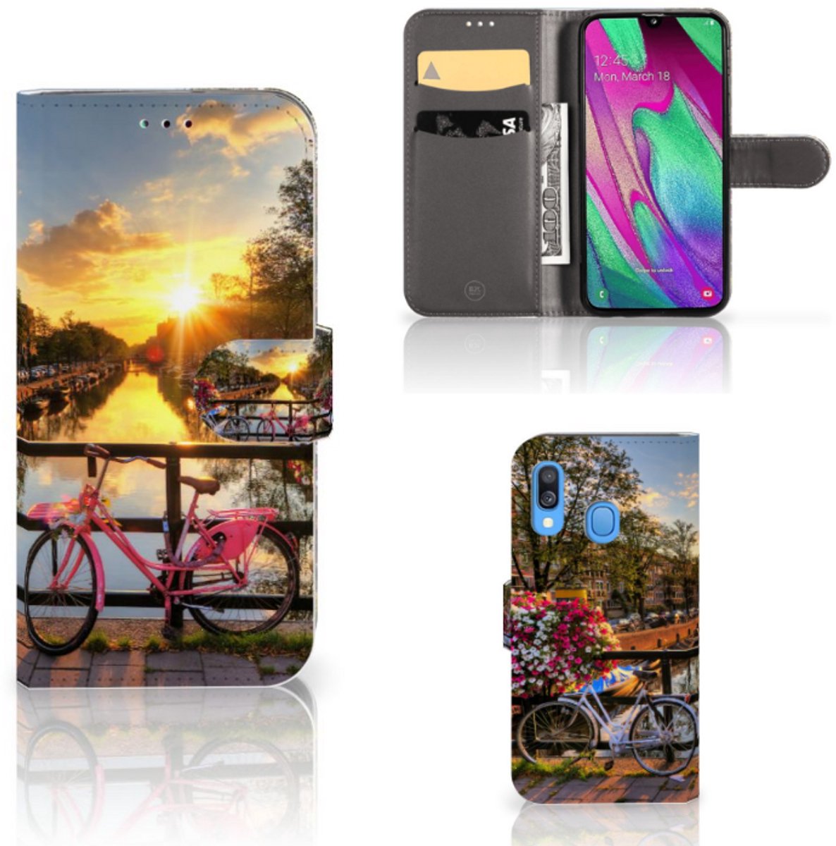 Samsung Galaxy A40 Flip Cover Amsterdamse Grachten