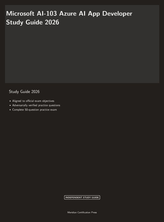 Meridian Certification Press Study Guides- Microsoft AI-103  ... - cover