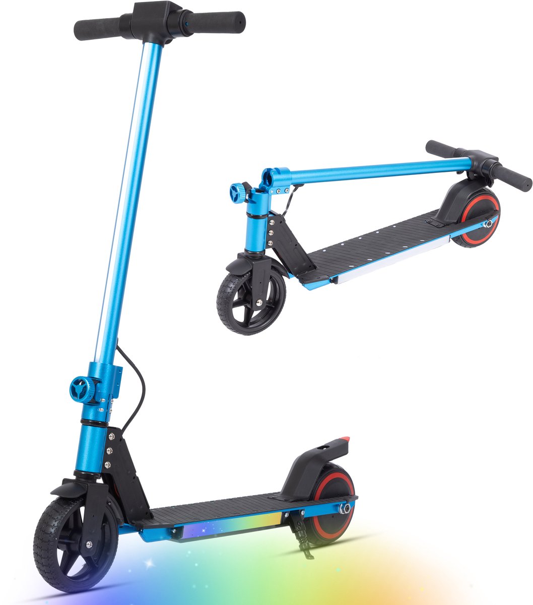 Elektrische step voor kinderen Vankel S32 6.5″ Banden-Opvouwbare Kinderstep voor 6-15 jaar 150W Motor Maximum 14 km/u – E-Step met LED Display Lichtgewicht Elektrische Step Skateboard met EBS-Maximale Belasting 100kg Blauw