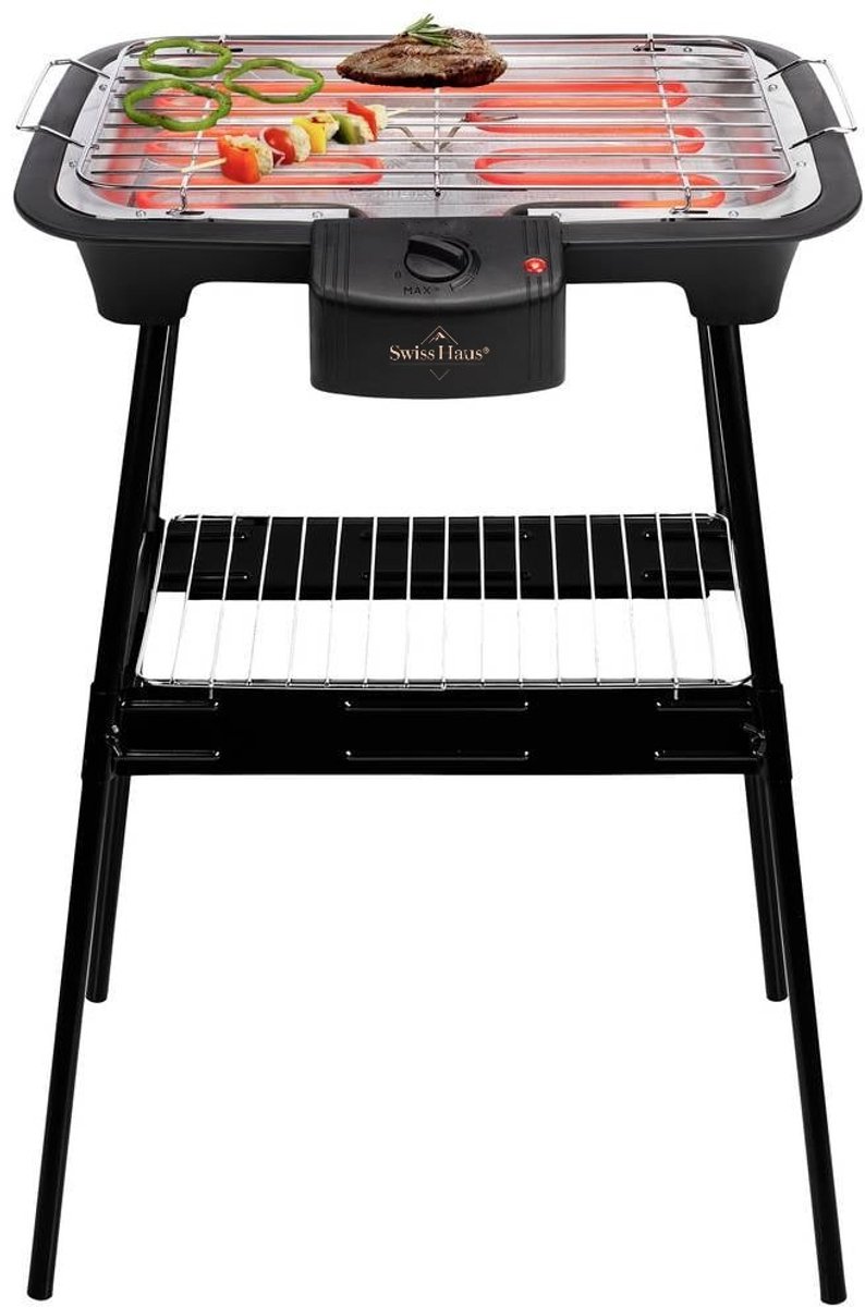 Swiss Haus® SBQ23 Elektrische BBQ - 38 x 22 cm - Staand en Tafelmodel Barbecue - 2000W Taf