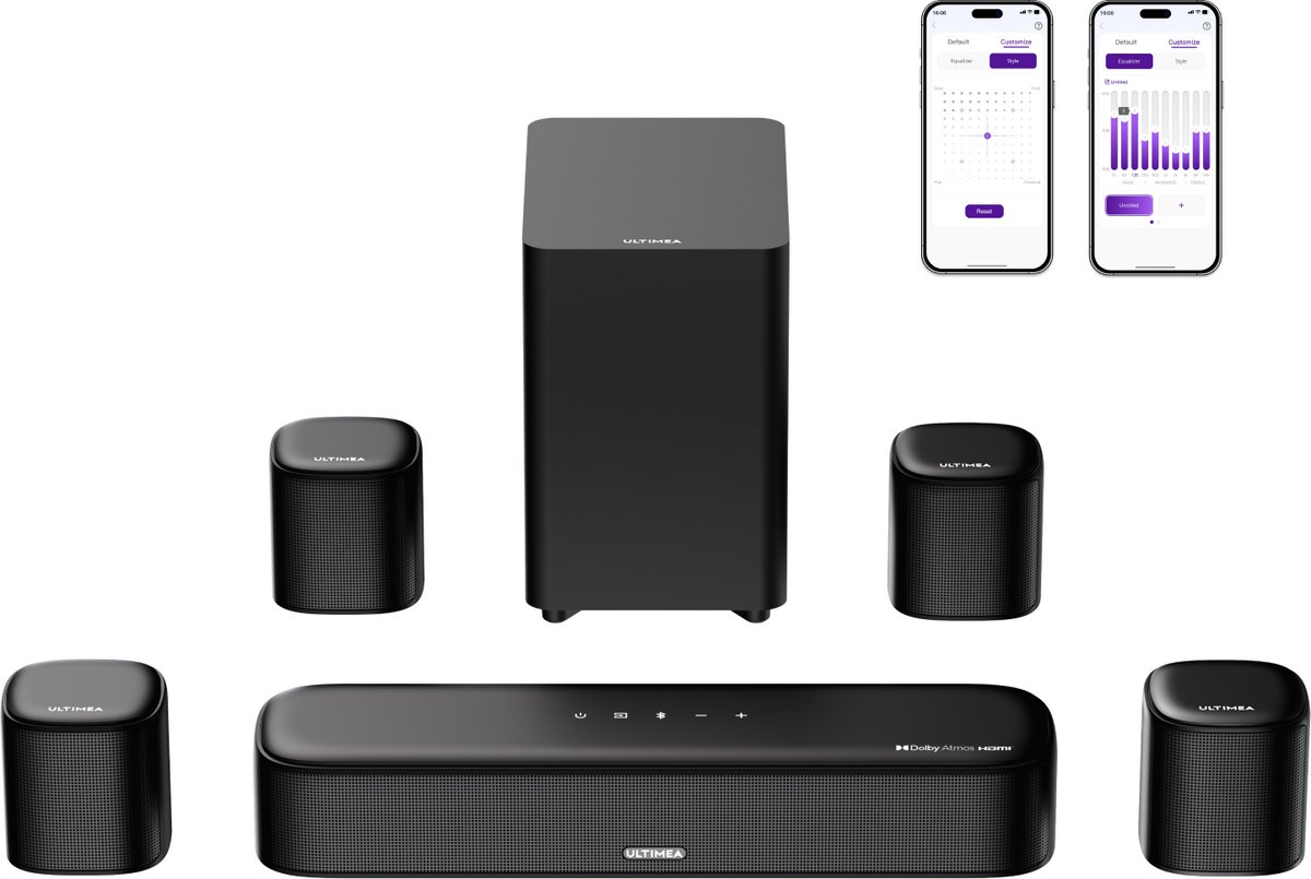 ULTIMEA Aura A60 Soundbar 7.1 met Subwoofer Zwart - ULTIMEA - €199,99