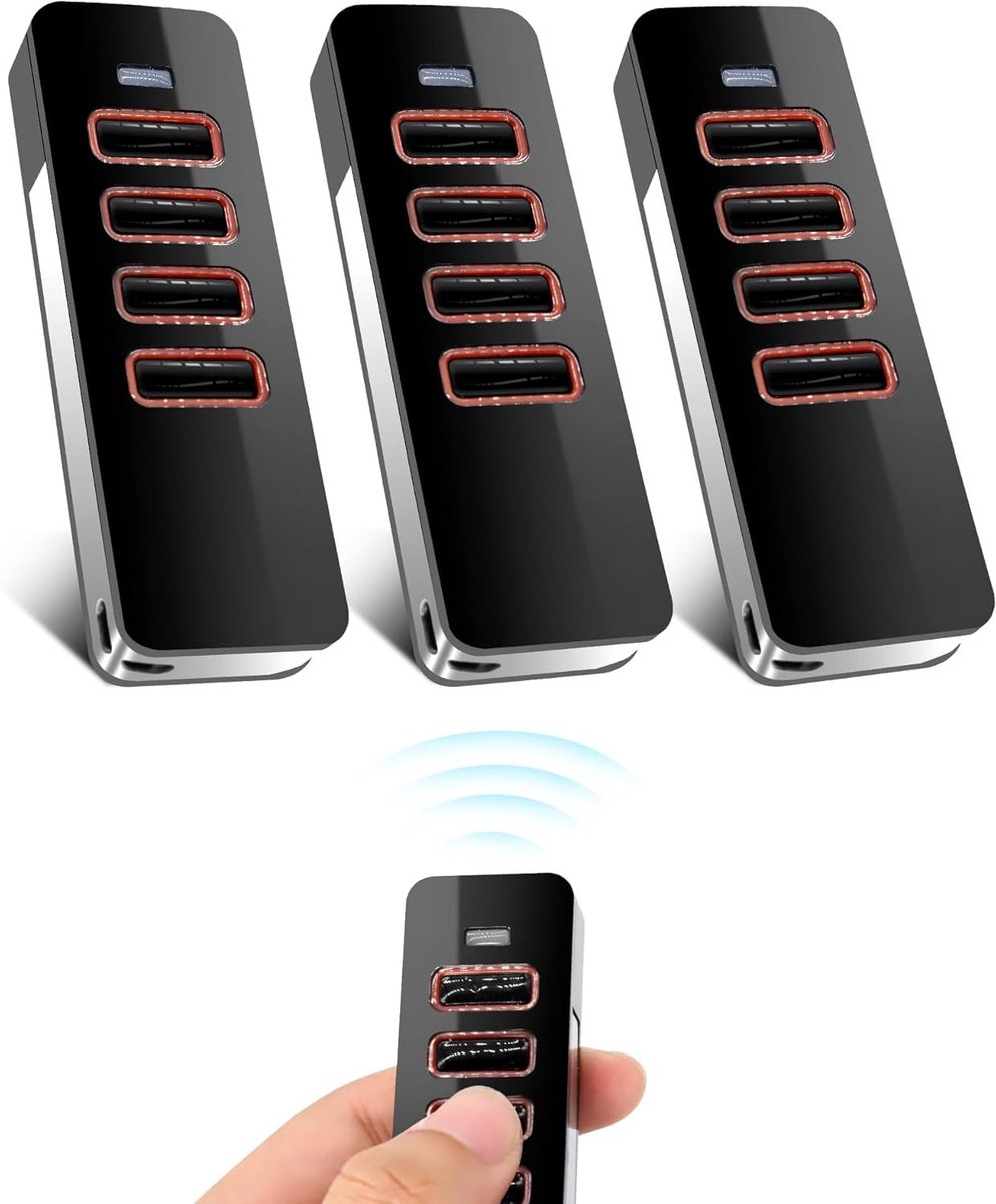 Set van 3 afstandsbedieningen 868MHz voor zonneschermen en rolluiken - 4 knoppen voor radiosysteem 4018V000