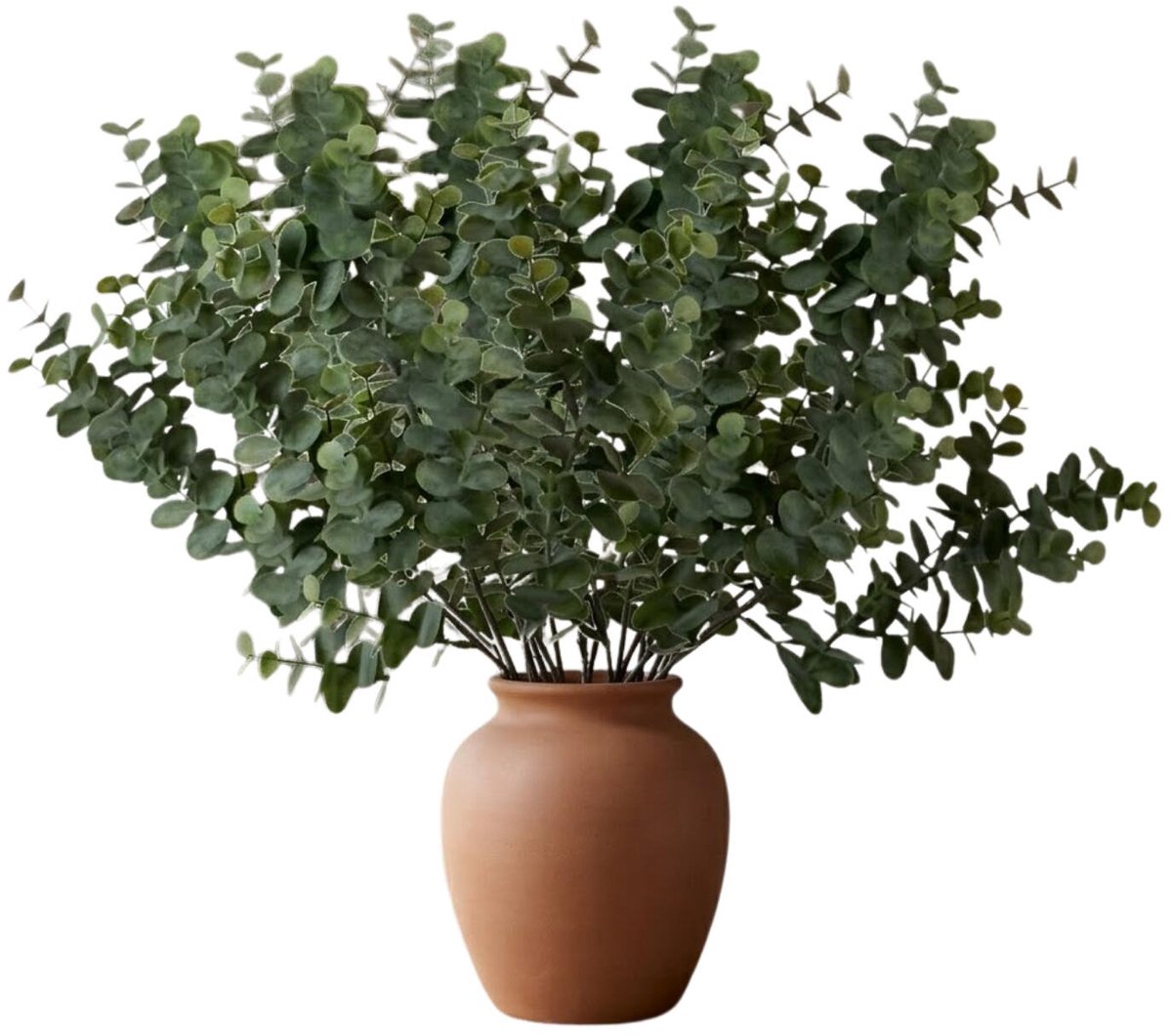 Mica Decorations Kunstbloem - 6x - Eucalyptus kunsttak - grijs/groen - 65 cm - decoratie