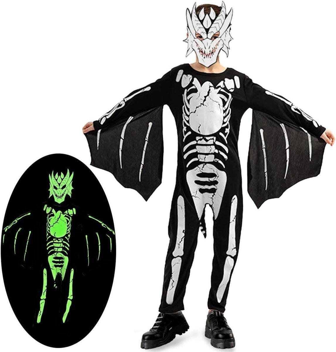 Griezelig Skelet Kostuum voor Kinderen - Perfect voor Halloween, Carnavalsfeest en Cosplay