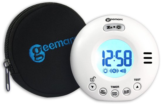 Geemarc Wake 'n' Shake Voyager reiswekker – met trillingen – 75dB