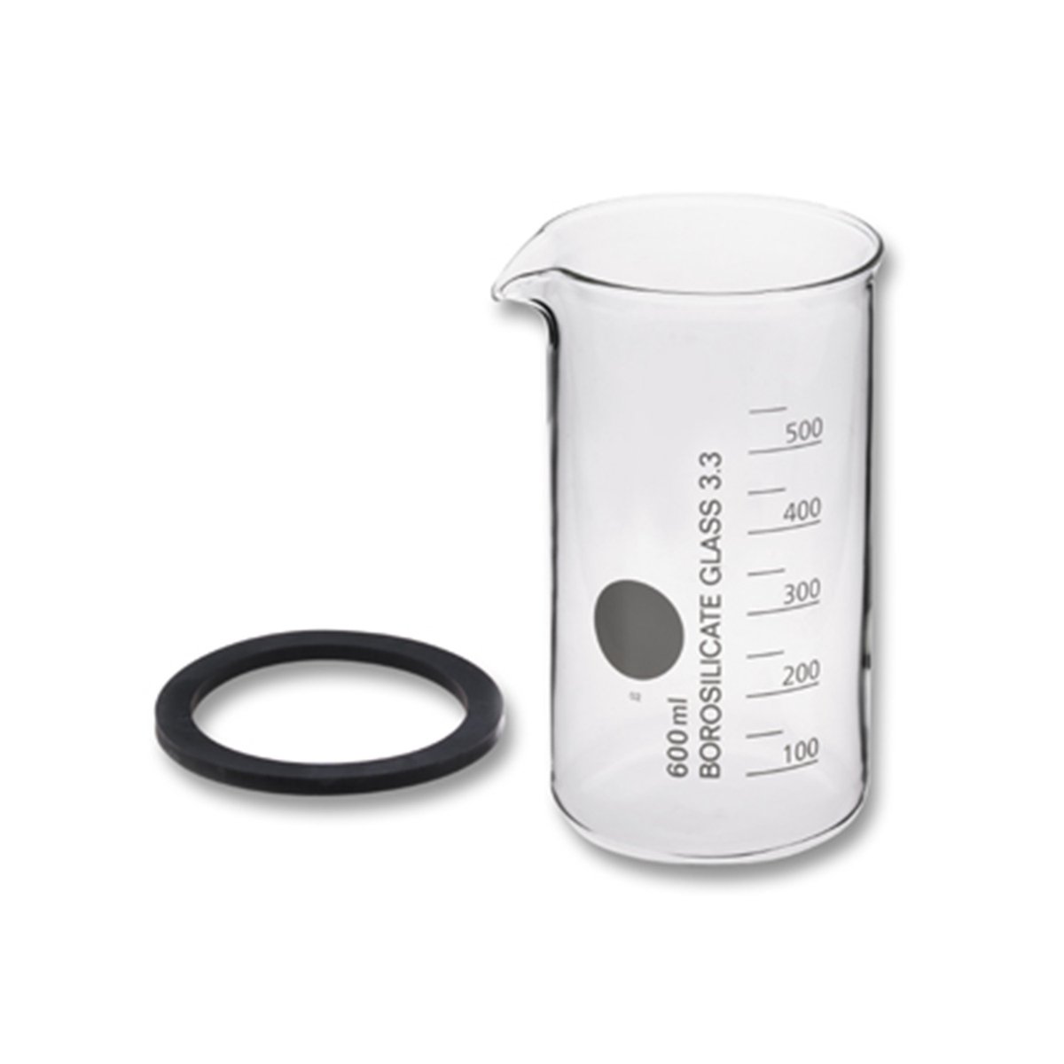 Glas 600 ml hoogte 150 mm D. 80mm, zonder deksel