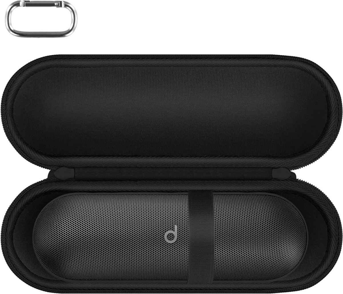 Duurzame Hard Travel Case voor Draadloze Bluetooth Speaker - Bescherming en Organizer voor Portable Speakers, Matte Zwart