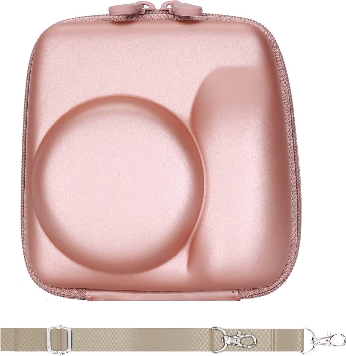 Hard Case voor Fujifilm Instax Mini 12/11 Instant Camera - Bescherming, Draagtas, Blush Pink
