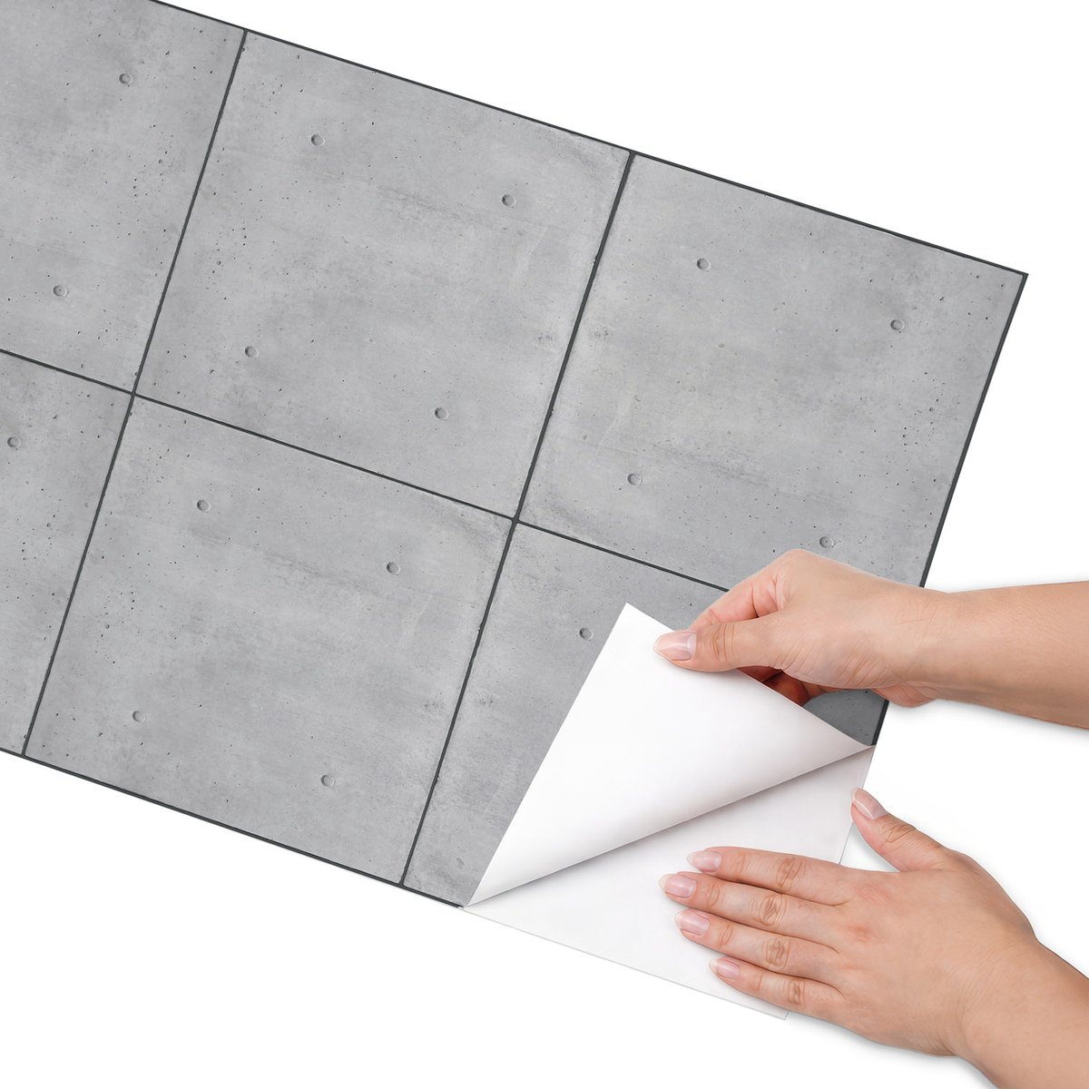 Coloray Meubel Wrap Folie - Grijs Meubelfolie - 50x100 cm - Meubel Wrap Folie Betonplaten - Plakfolie Meubels - Industrieel / Loft Meubelfolie - Decoratiefolie Zelfklevend - Slaapkamer decoratie - Texturen
