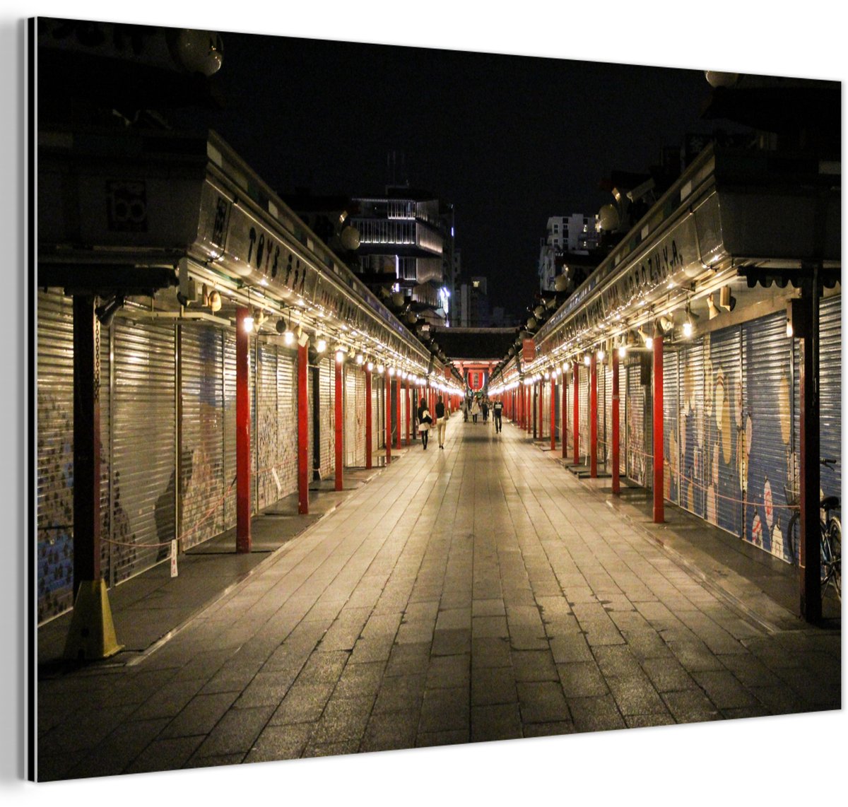 Aluminium schilderij 150x100 cm - Wanddecoratie metaal - Garage - Verf - Japan - Metalen m