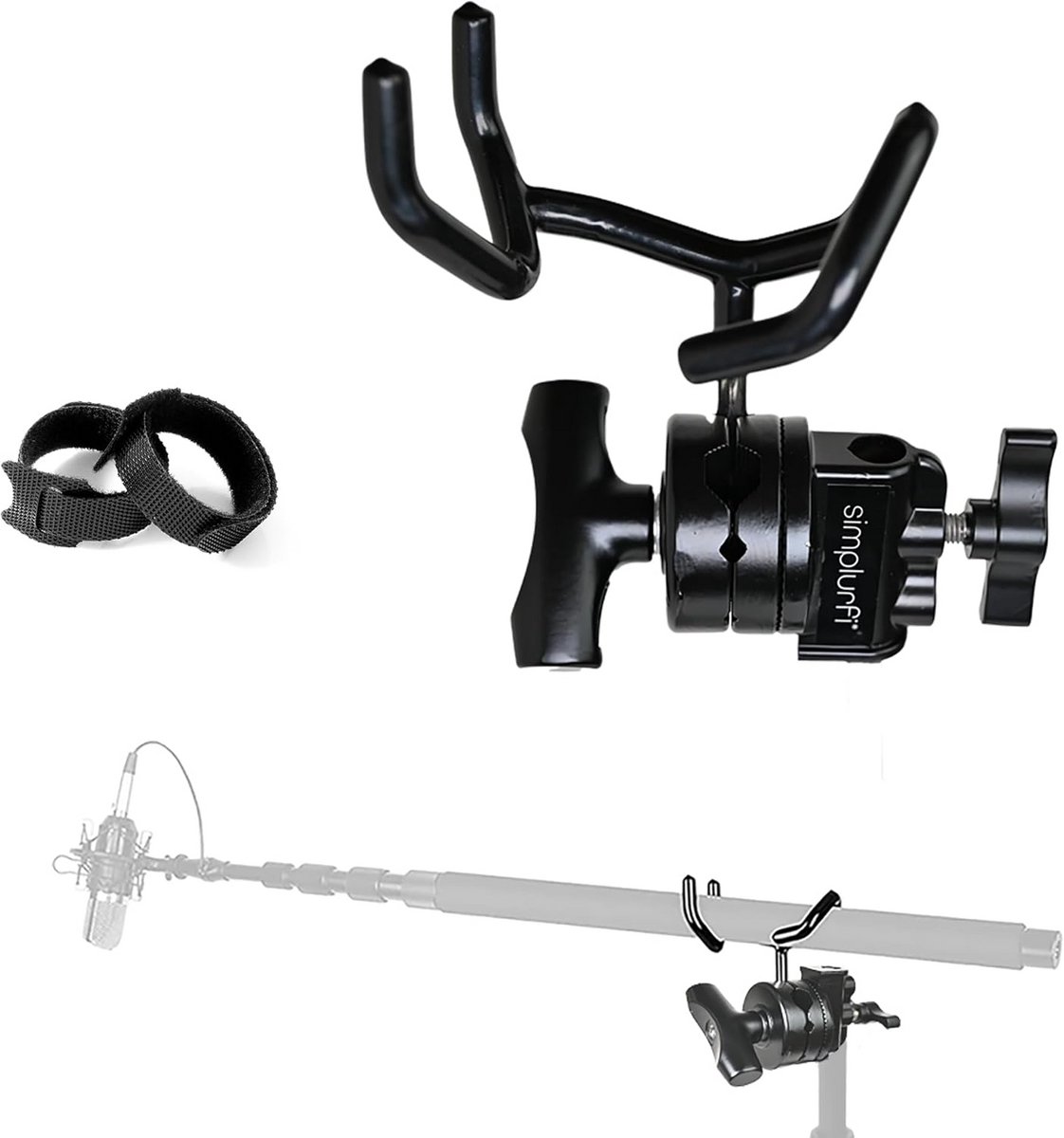 Microfoon Boom Pole Montageset met Stevige Metalen Houder en 2,5 inch Grip Head