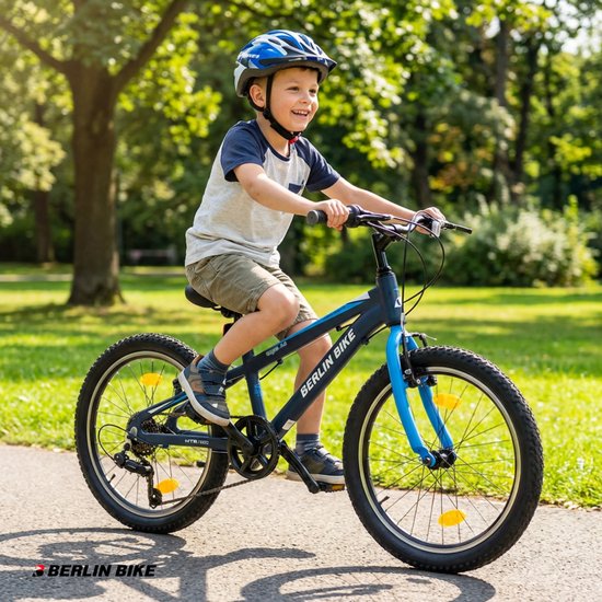 Berlin Bike Grizz kinderfiets 20 inch - 7 Versnellingen -kinderfiets voor 6, 7 en 8 jaar - 20 inch fiets voor jongens en meisjes - blauw — afbeelding 3