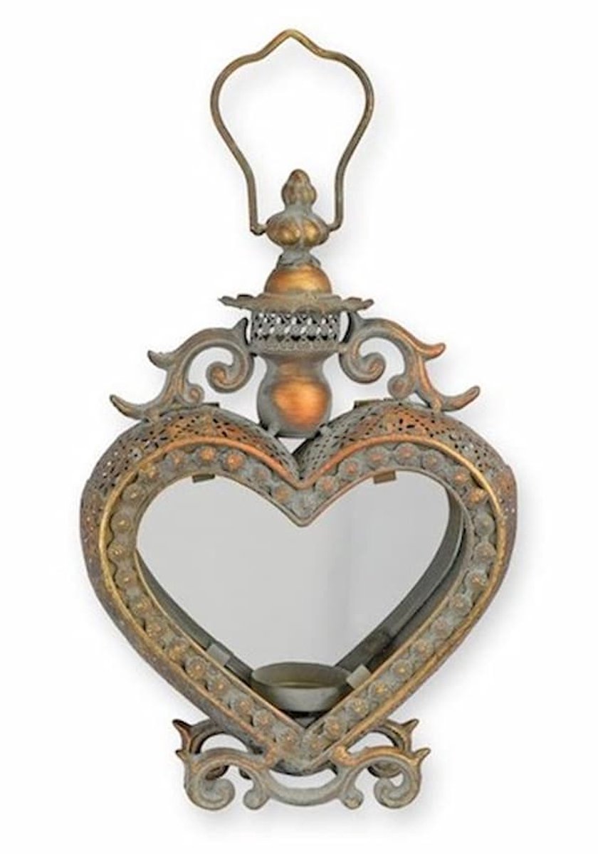 Boutique Trukado - Hartvormige Lantaarn staand en hangend 27,8cm - mooi gemaakt, met fijne details
