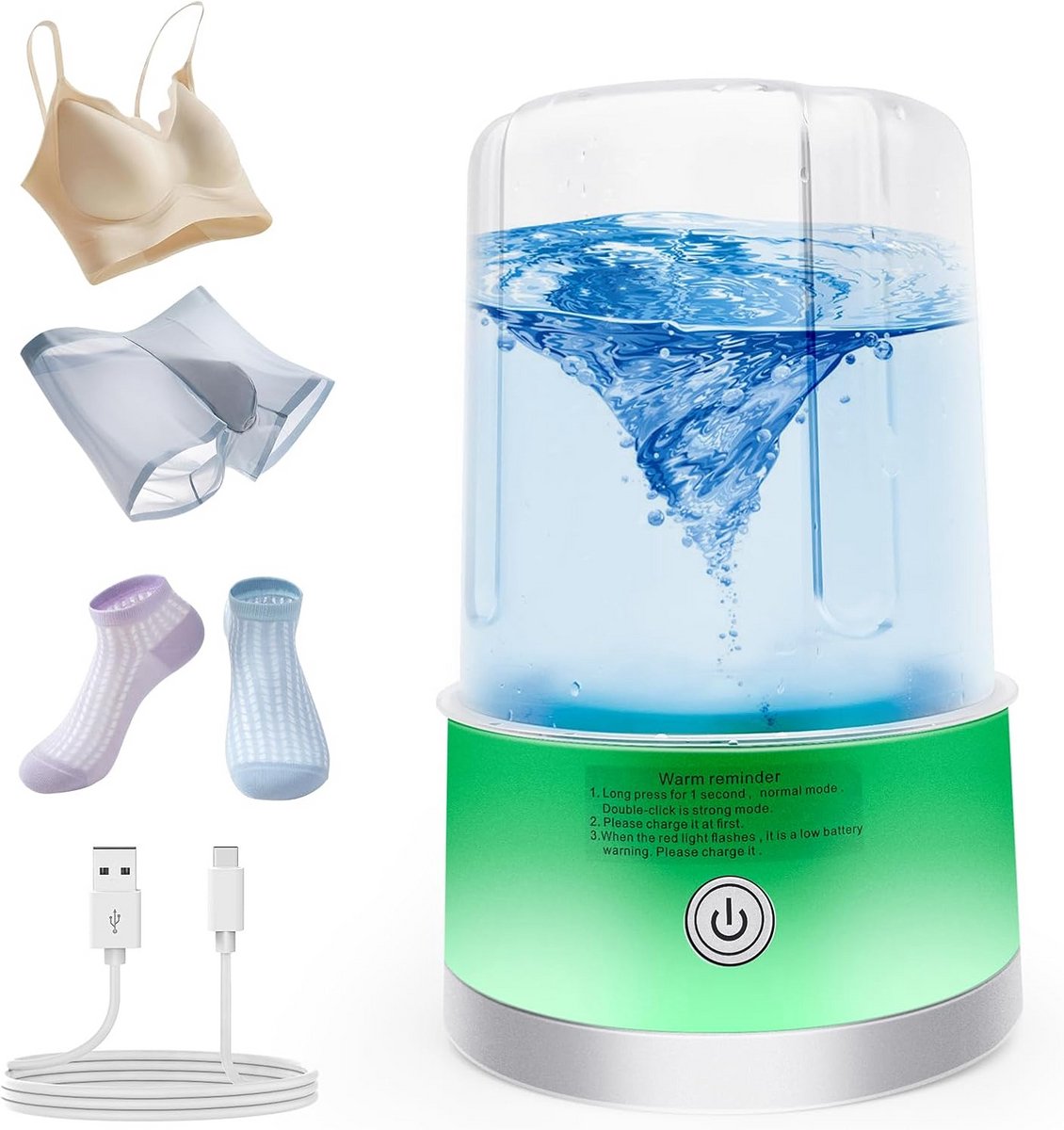 Draagbare Mini Wasmachine voor Ondergoed en Kleine Was