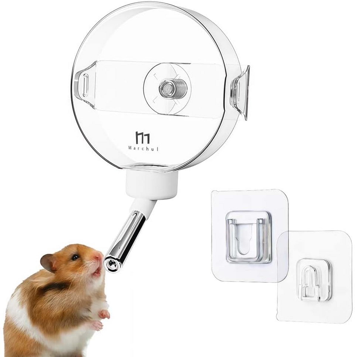 Waterfles voor hamsters - met zuignap voor makkelijk bijvullen