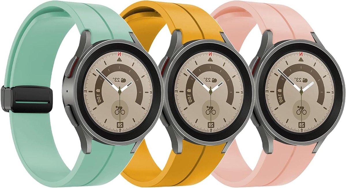 Siliconen Vervangband voor Smartwatch 20 mm, Geschikt voor Galaxy Watch 4 en 5, Comfortabele en Duurzame Horlogeband