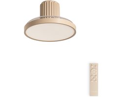 CREATE - Stille plafondventilator 40W Ø114 cm intrekbare bladen met licht - Zand - WIND CLEAR SCULPT