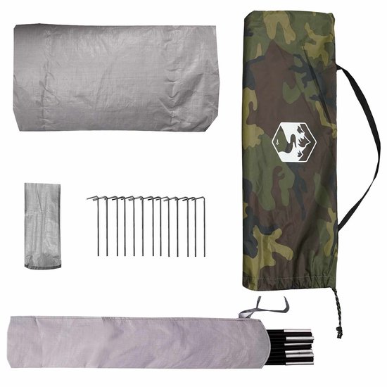 vidaXL - Backpacking - Tent - Camouflage - 2-persoons van Vidaxl — afbeelding 5