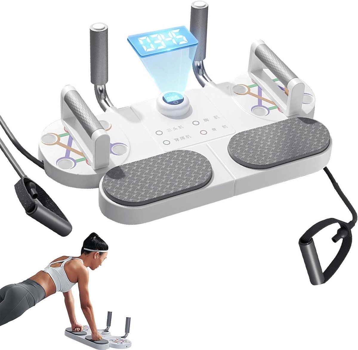 Push-up Board - Fitness Trainer - Thuistrainingen - 5-in-1 Multifunctioneel - Opvouwbaar Ontwerp - Wit